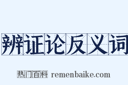 辨证论反义词是什么意思的图片